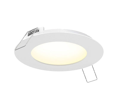 DALS 6 Inch Round Recessed Panel Light with Junction Box/Driver | CCT Color Selectable 2700K, 3000K, 3500K, 4000K, 5000K | 14W, 980 Lumens | Dimmable Pot Light | Wet Rated | ETL Certified | White