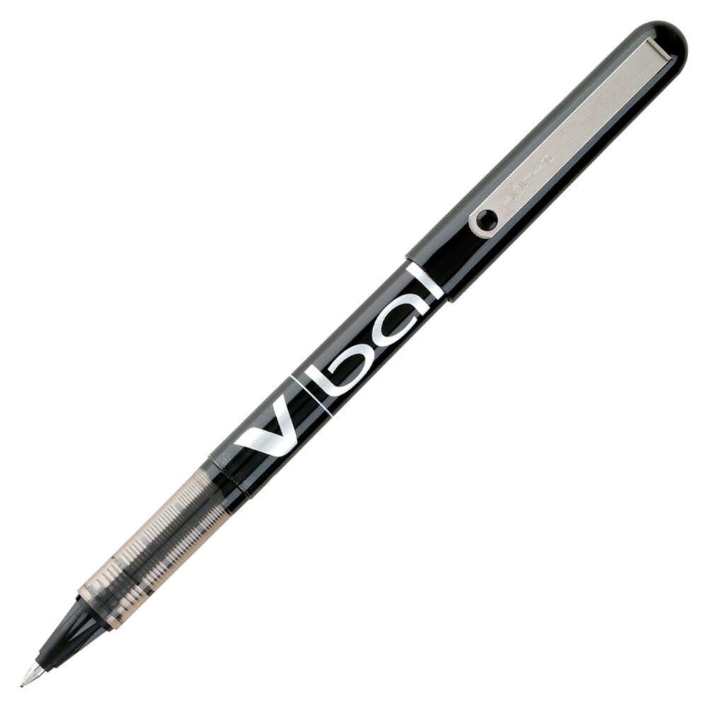 Pilot VBall Liquid Ink Stick Rolling Ball Pens, Extra Fine Point, Black Ink, Dozen Box -35200