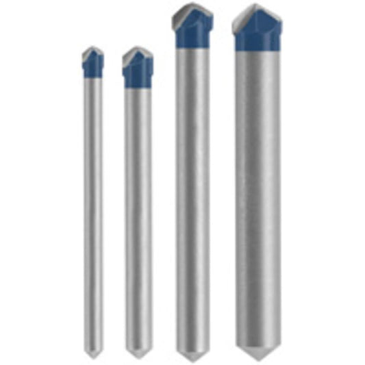 Bosch NS2000 Carbide Tipped Drill Bit Set for Drilling Natural Stone, Granite, Slate, Ceramic and Glass Tiles, Easy Application with No Water Needed (4-Piece Set)