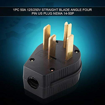 14-50P 50A Generator Four-Hole Plug, 4-Pin Nema Plug, Socket European and Travel Power Plug