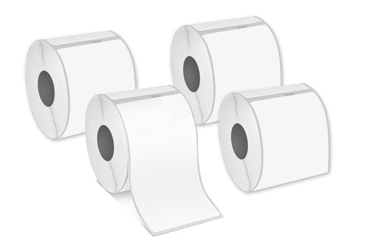 [4Rolls, 220/Roll] Dymo 30323 Compatible 2-1/8" x 4" (54mm x 102mm) Shipping Labels - Compatible with DYMO Labelwriter 450, 4XL,Zebra Desktop and Rollo Printers. [Not for Dymo 550 &5XL]