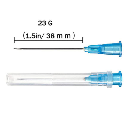 100 Pack 23Ga 1.5 Inch Syringe Luer Lock Needles Individually Wrapped, NOT FOR HUMENS USE！