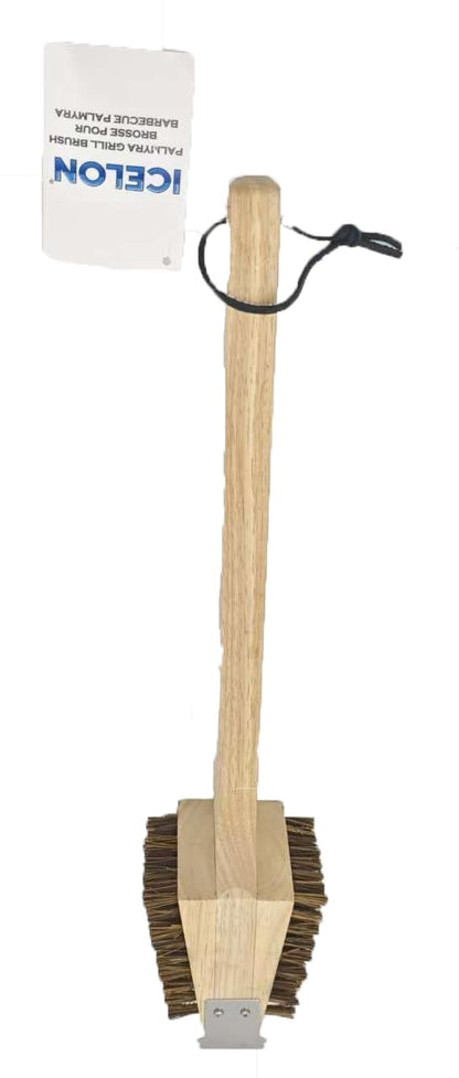 18" Deluxe XL 2 Sided Wood BBQ Brush Palmyra Bristles (Safe-Contains No Metal Bristles)