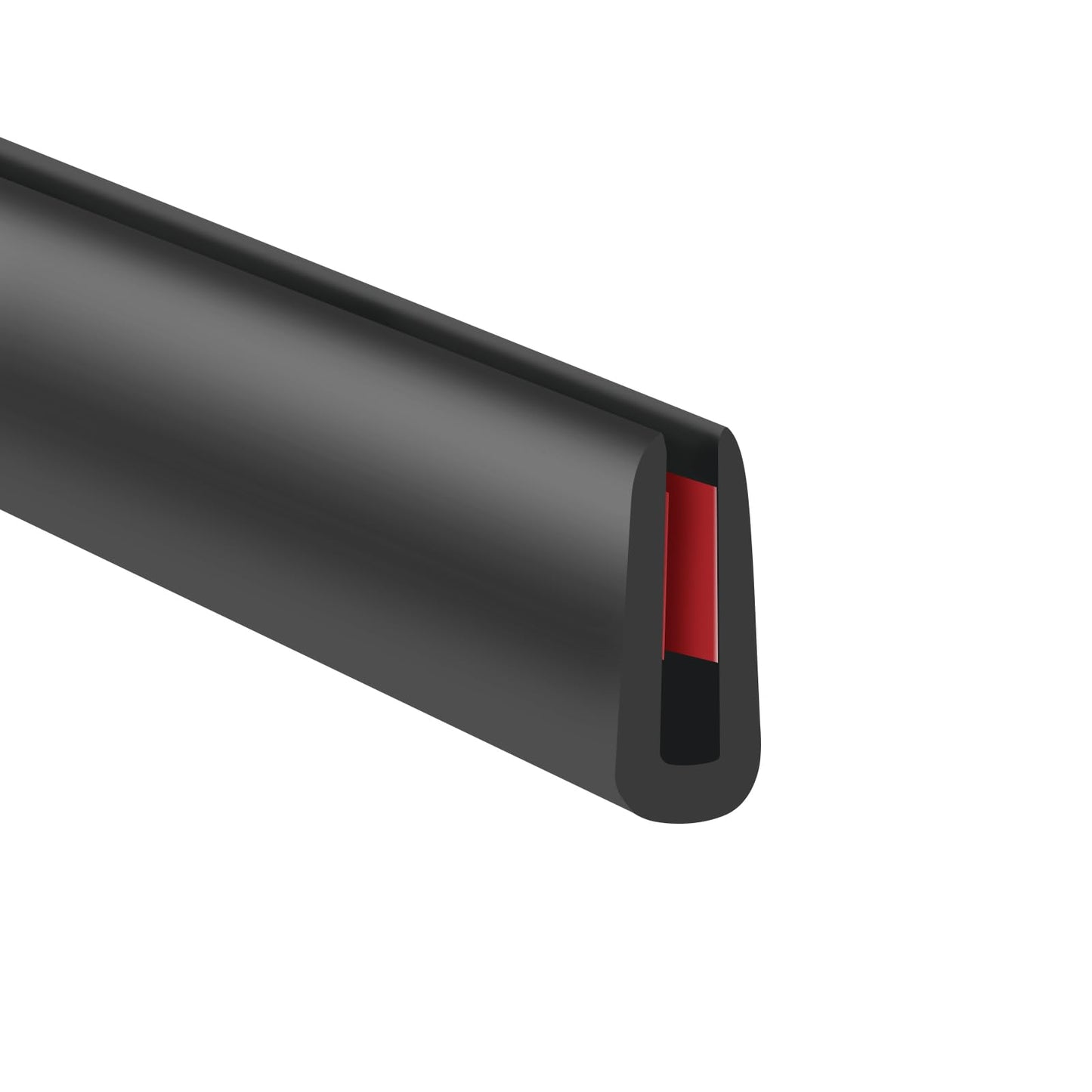 Rubber Edge Trim, 1mm(1/16") Self Adhesive Flexible U Channel Edge Protecter for Sheet Metal, Car Doors, U Shaped Sharp Edge Protecter, Fit for 0-2mm(0-3/32") Width Edge, Black Color, 6m(20Ft)