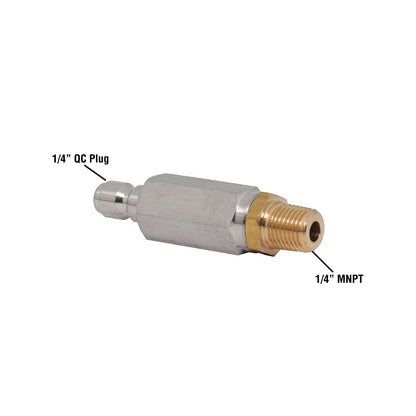 Valley Industries Pressure Washer Nozzle Filter - 1/4" QC x 1/4" MNPT, 5000 PSI, 10.5GPM