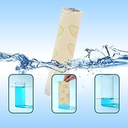 Simnice Reusable Paperless Paper Towels — Eco-Friendly Reusable Napkins Paper Towel, Washable Cotton Cloth Roll for Kitchen,25 Pack 10”x10”with Cardboard Roll
