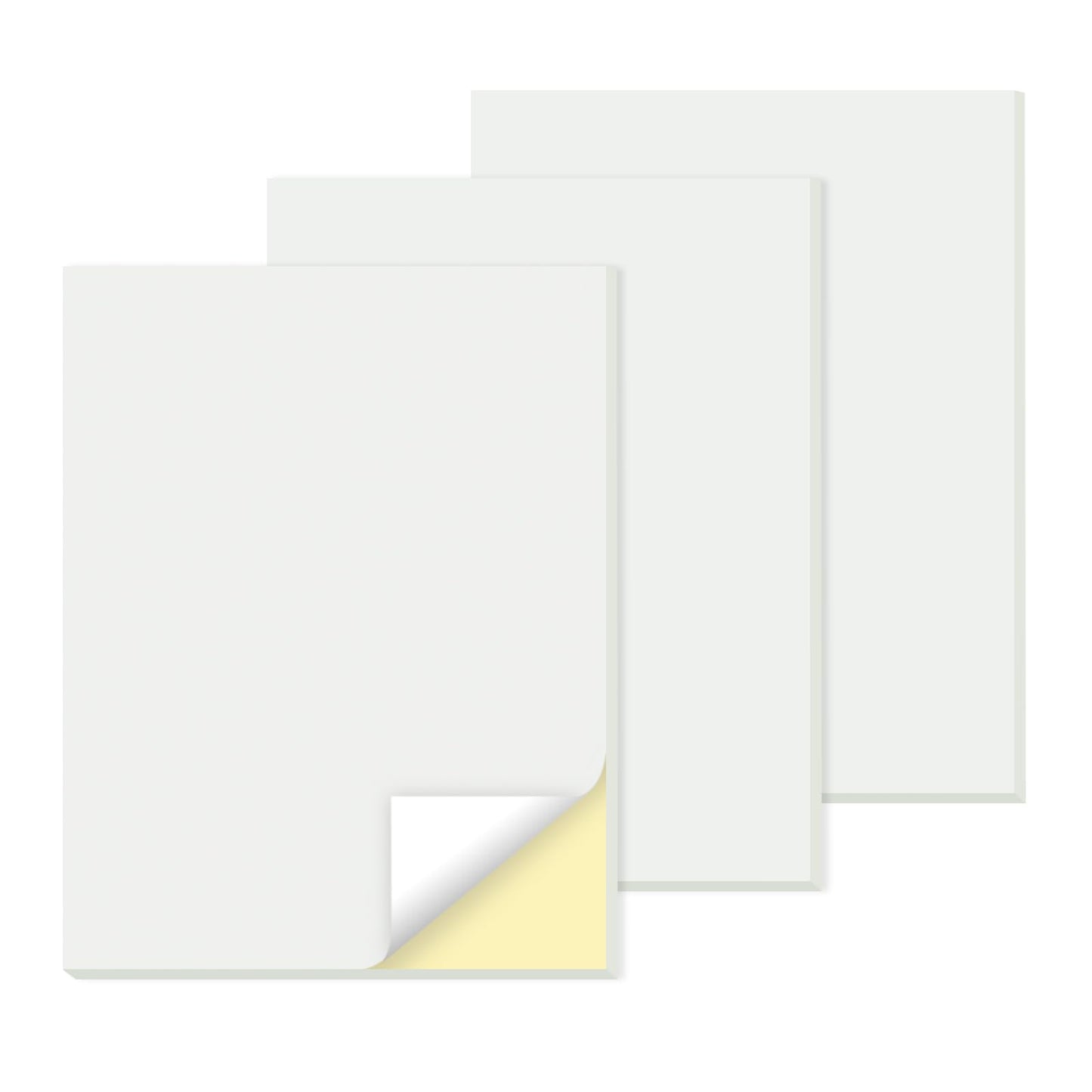 suituts 3 Pads 8.5X11 Inches Blank Carbonless Notepad, 2-Part Carbonless Memo Pad, Carbon Duplicate Copy Paper for Notes (50 Sets each Pad)