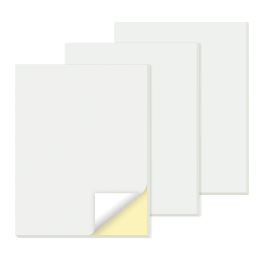 suituts 3 Pads 8.5X11 Inches Blank Carbonless Notepad, 2-Part Carbonless Memo Pad, Carbon Duplicate Copy Paper for Notes (50 Sets each Pad)