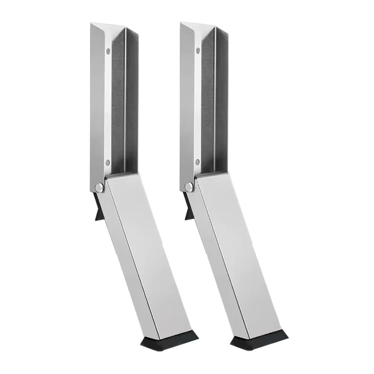 Door Stop, 2 Pack No Drilling Door Stoppers to Keep Door Open, Easy Pedal Kick Down Door Holder, Bottom of Door (White)