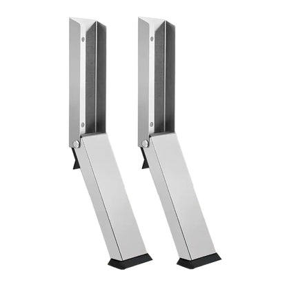 Door Stop, 2 Pack No Drilling Door Stoppers to Keep Door Open, Easy Pedal Kick Down Door Holder, Bottom of Door (White)