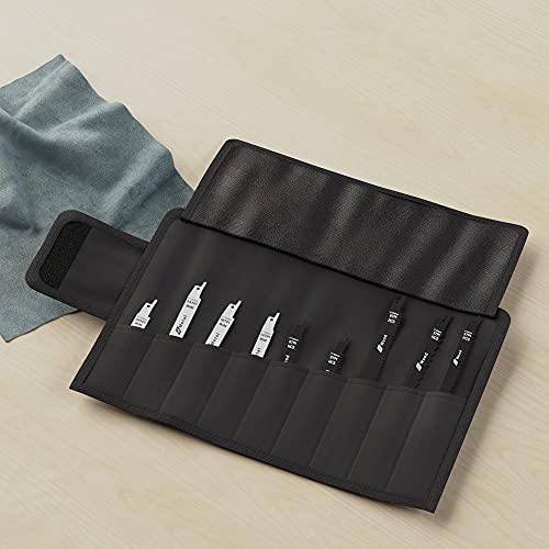 Amazon Basics Chromium Vanadium Steel Reciprocating Saw Blade Set with Organizer Pouch, Compatible For Plastic, 32-Pieces, White Black