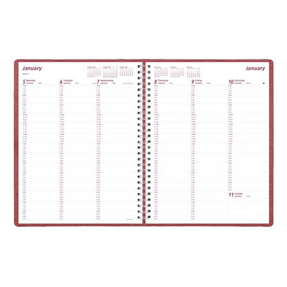 Brownline® 2026 Essential Weekly Planner, Appointment Book, 12 Months, January to December, Twin-Wire Binding, 11" x 8.5", Red (CB950.RED-26)