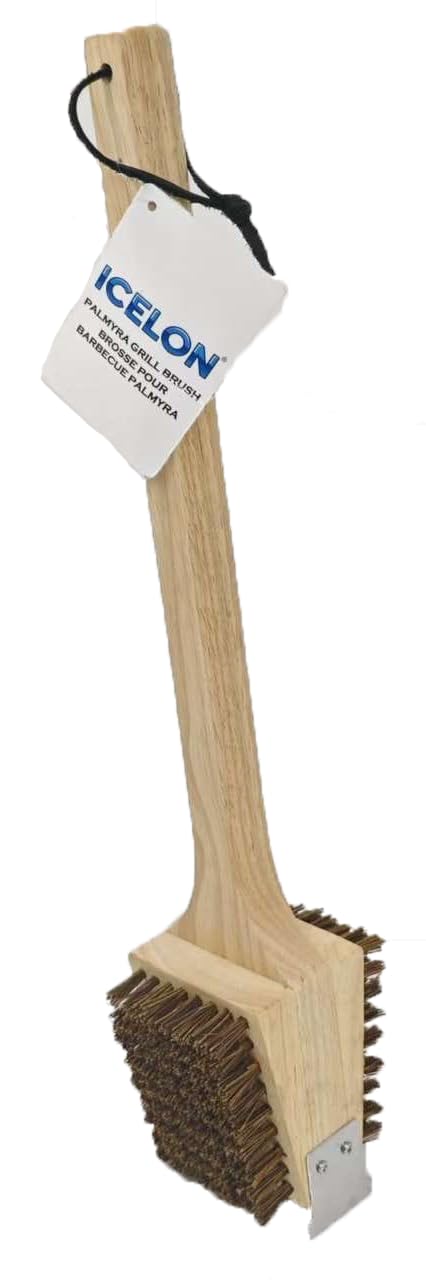 18" Deluxe XL 2 Sided Wood BBQ Brush Palmyra Bristles (Safe-Contains No Metal Bristles)