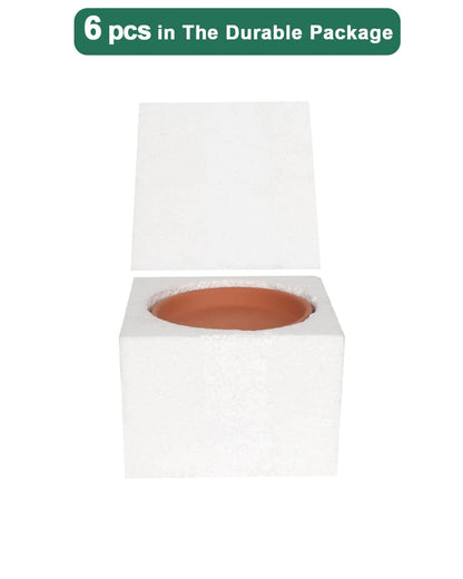 Terracotta Pot Plant Saucer -Round Plant Pot Saucers, Tiny Clay Plant Trays Great for Indoor Outdoor (4, 8 inch)