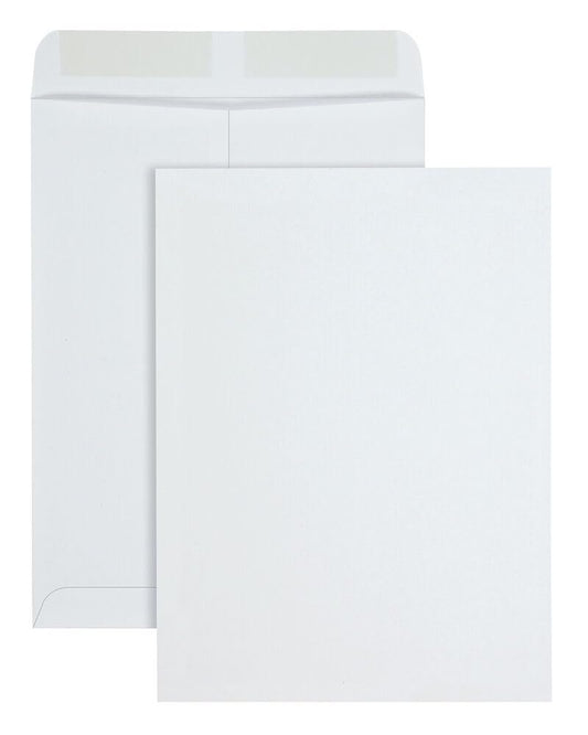 Quality Park Envelopes, 9 x 12 Inch 30% Recycled Catalog Envelopes with Gummed Flaps, 24 lb White Wove, 100 Count - Ideal for Mailing, Storage, and Organizing