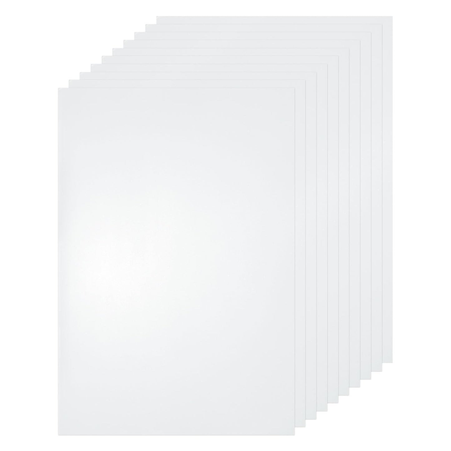HARFINGTON 10pcs Clear Plastic Sheets 12" x 8.3" x 0.02" Transparent Flexible PVC Sheet Panels with Protective Paper for Signs DIY Display Projects Craft Picture Frames Painting