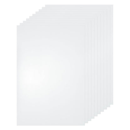 HARFINGTON 10pcs Clear Plastic Sheets 12" x 8.3" x 0.02" Transparent Flexible PVC Sheet Panels with Protective Paper for Signs DIY Display Projects Craft Picture Frames Painting