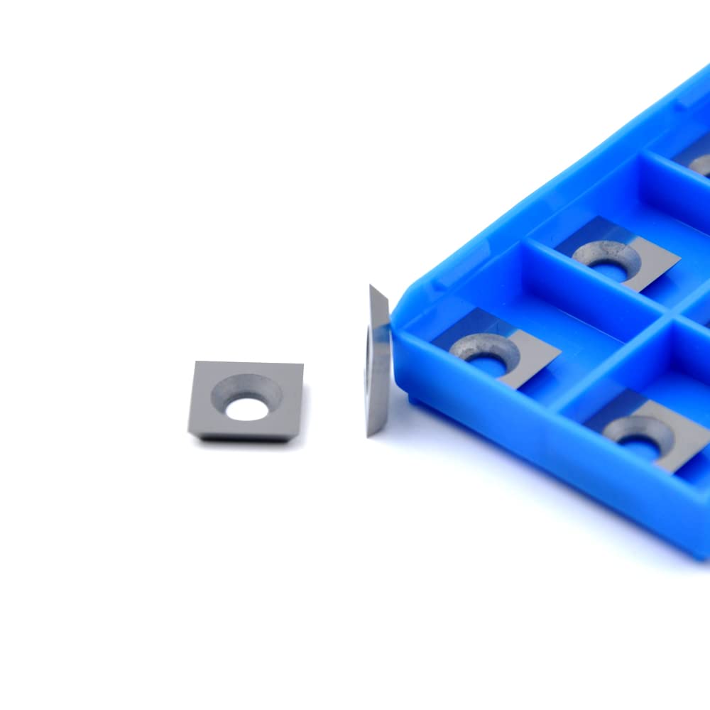 CDBP 11mm Square Straight Carbide Inserts for Woodturning, 11×11×2.0mm Replacement Cutter for Woodworking Fits Spiral Helical Planer Cutter Head or Lathe Turning Tipped, 10pcs