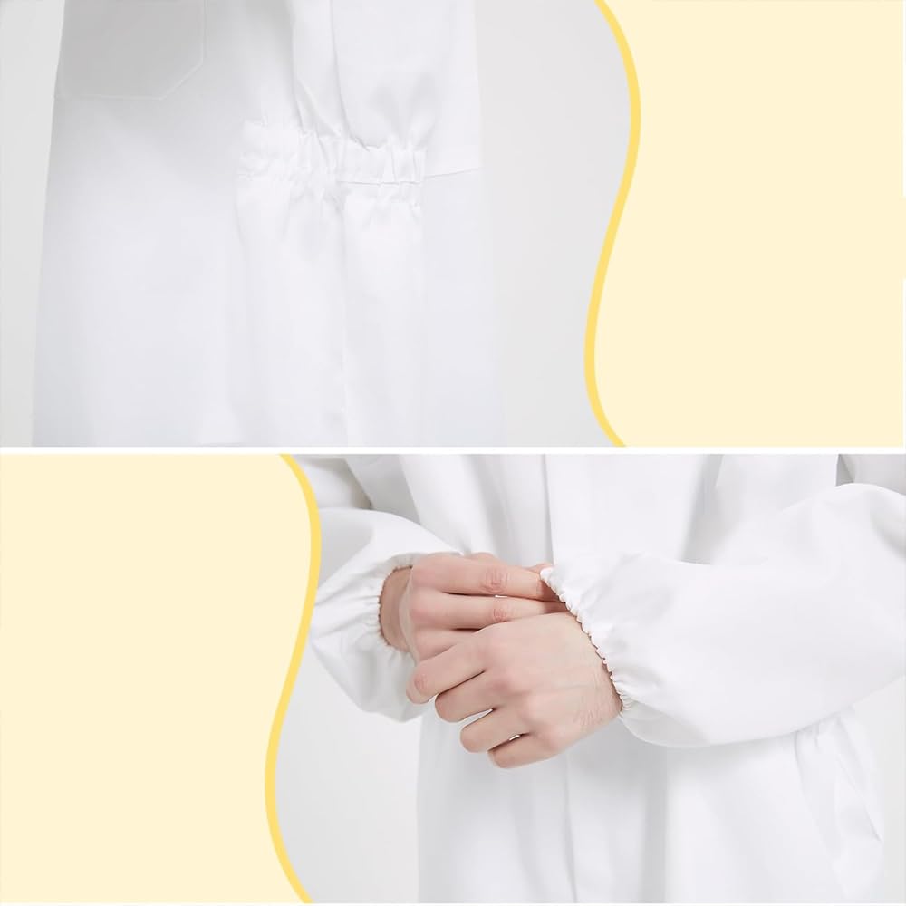 Beekeeping Suit Protective Equipment Bee Keeping Full Body Cloth with Veil Hood Total Protection Professional for Women Men, Beekeeper Costume and Beginner Sheepskin Gloves