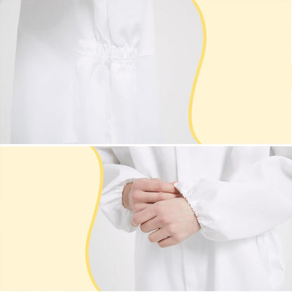 Beekeeping Suit Protective Equipment Bee Keeping Full Body Cloth with Veil Hood Total Protection Professional for Women Men, Beekeeper Costume and Beginner Sheepskin Gloves