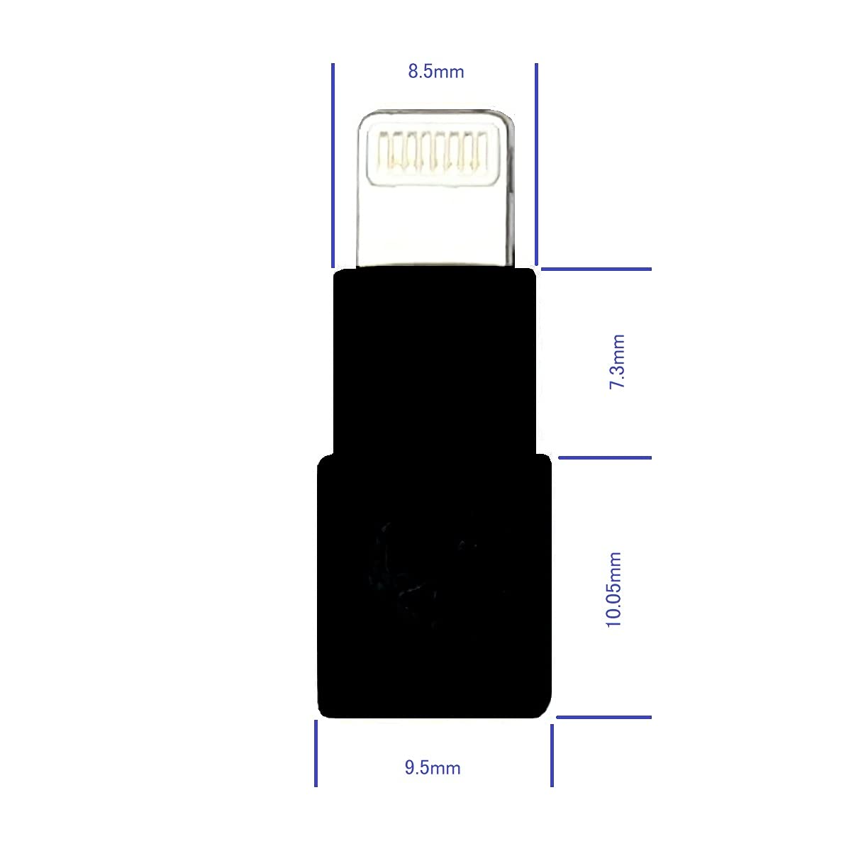 KOKKIA Slim_Lightning_Extender_Black : Tiny, Slim Male to Female Extender compatible with Lightning Connector, compatible with iPhone, iPad, iPod with 8-pin Lightning Connector. Compatible with KOKKIA i10L, 10L_Pro Splitter.
