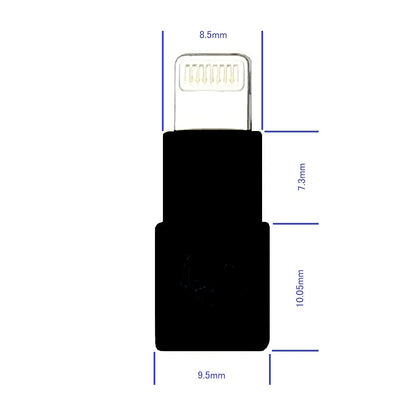 KOKKIA Slim_Lightning_Extender_Black : Tiny, Slim Male to Female Extender compatible with Lightning Connector, compatible with iPhone, iPad, iPod with 8-pin Lightning Connector. Compatible with KOKKIA i10L, 10L_Pro Splitter.