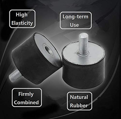 Pack of 4 Rubber Mounts Shock Absorbers Anti-Vibration Bushings for Automotive Engine Suspension and Marine Boat Applications M10 40x30mm