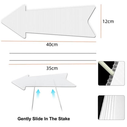 Ai-OUMLEEF Arrow Yard Signs, 8pcs Blank Arrow Signs with Stakes, Wedding Directional Yard Signs, for Wedding, Birthday Party, Guide Decoration