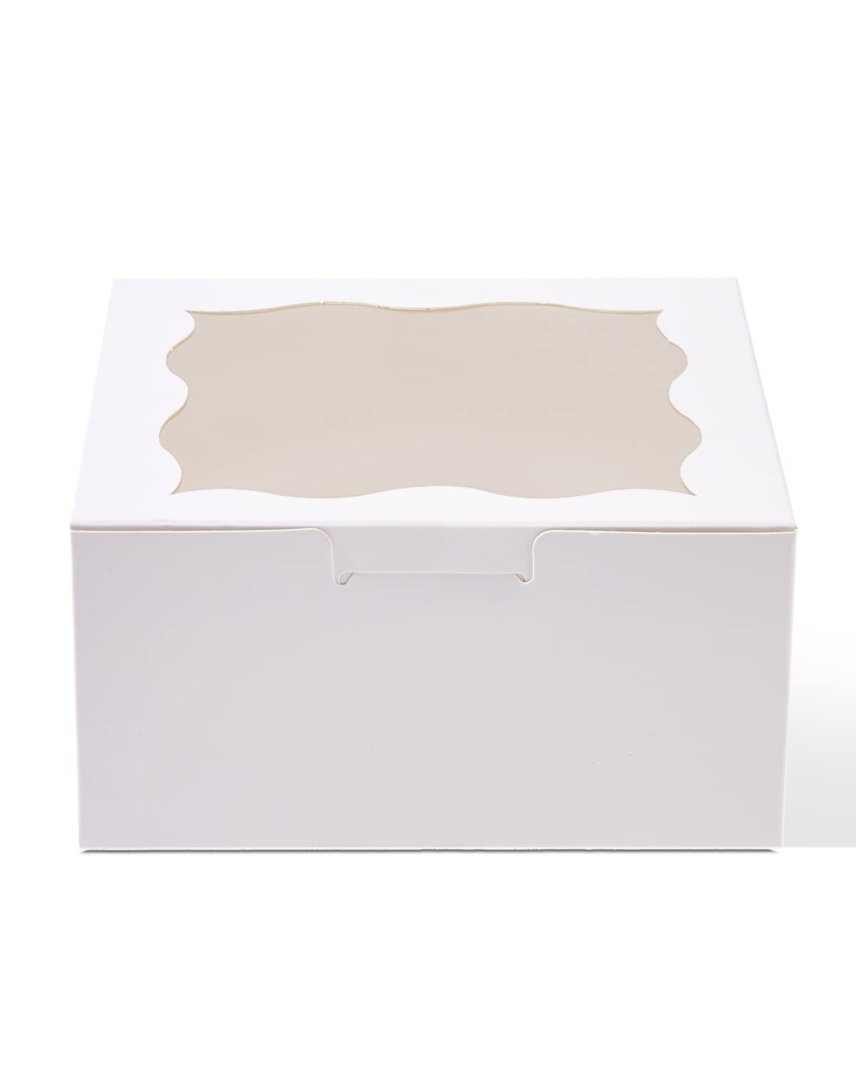 Bakepacker 4x4x2.5" Bakery Box with Window - 60pcs White Macaron, Donut & Mini Cookie Boxes