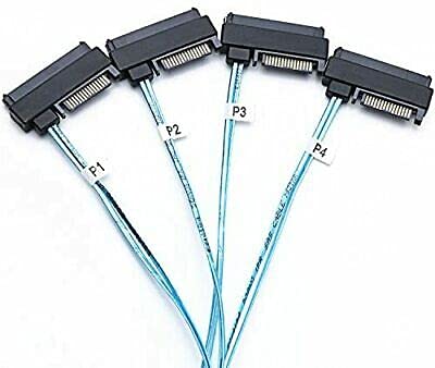 Mini SAS Cable SFF-8087 36 Pin to 4pcs SFF-8482 29 Pin Connector SATA 50CM