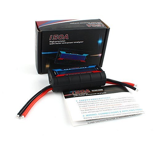 RGBZONE 150Amp LCD Solar Wind Power Analyzer, RC Watt Meter, DC Volt Meter, DC Electricity Usage Monitor for RC, Battery, Solar, Wind Power, 2 Year Warranty