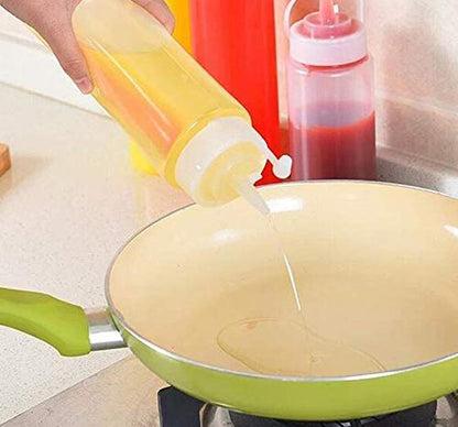 Bekith 12 Pack 16 Oz Plastic Squeeze Condiment Bottles with Twist On Cap Lids and Discrete Measurements, Wide Mouth Empty Squirt Bottle for Sauce, Ketchup, BBQ, Dressing, Paint, Pancake Art Dispenser