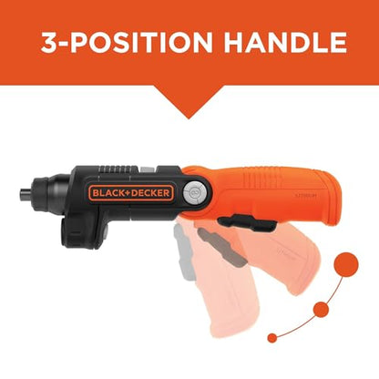 BLACK+DECKER 4V MAX* Cordless Screwdriver with LED Light (BDCSFL20C)