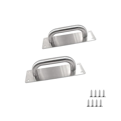 WZDXBQD Stainless Steel Door Handle, Heavy Duty Pull/Push, Sliding Barn Door Handle, 2 Pack, 7.9" x 2.6" (Rectangle)