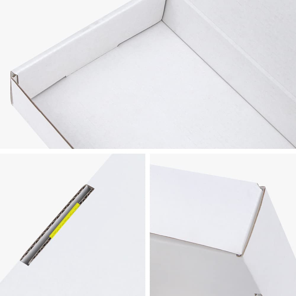 White Corrugated Cardboard Shipping Boxes, 150x100x50mm (6"x4"x2") Small Parcel Boxes, Packaging Mailing Boxes for Business, Posting, Small Packet Shipping, Storing or Gift(Pack of 25)