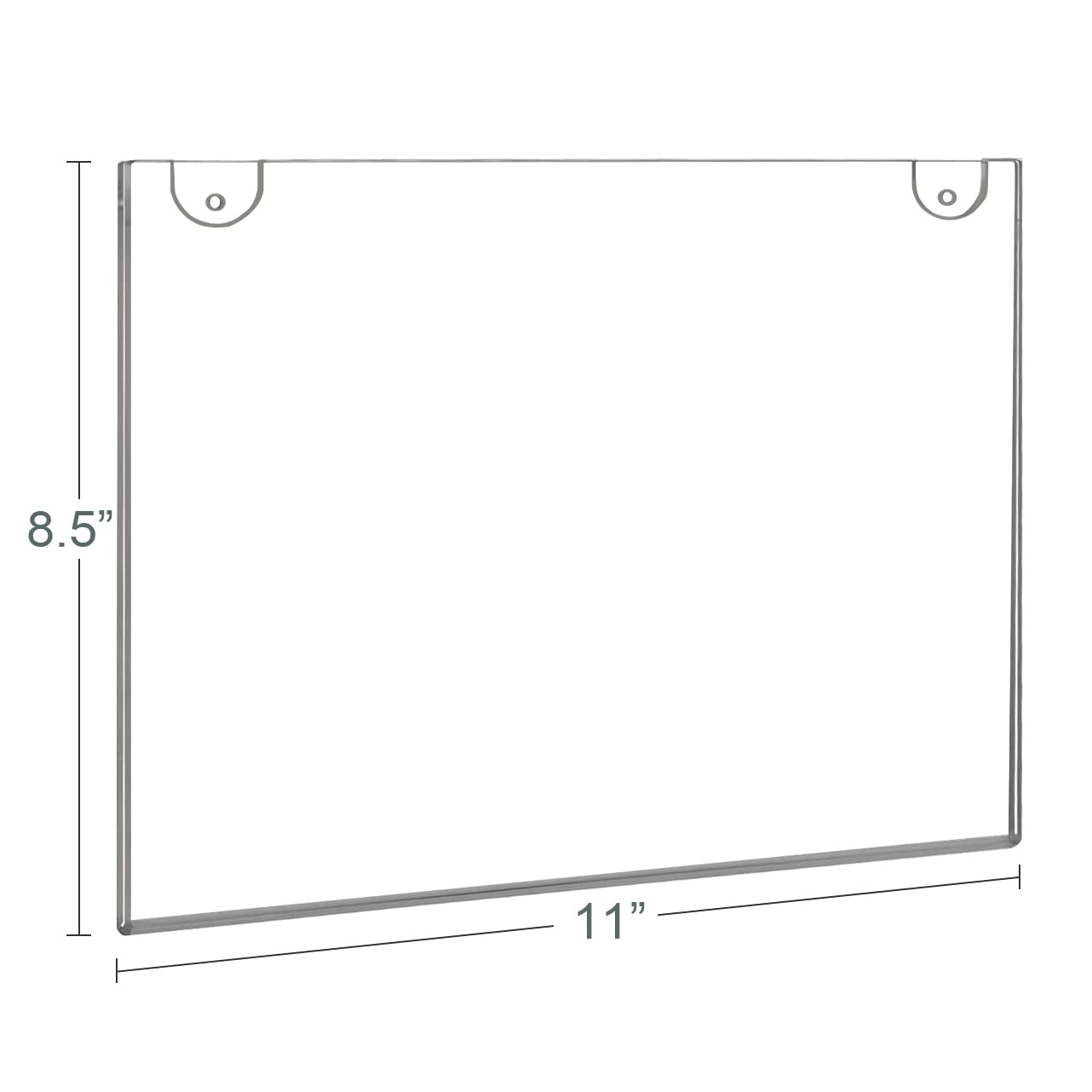 BlueValley 3 Pack Horizontal Acrylic Sign Holder 8.5 x 11 inch - Wall Mount Clear Plexiglass Flyer Sign Stand Plastic Poster Ad Picture Frame with Mounting Tape & Screw for Office Store Public Places
