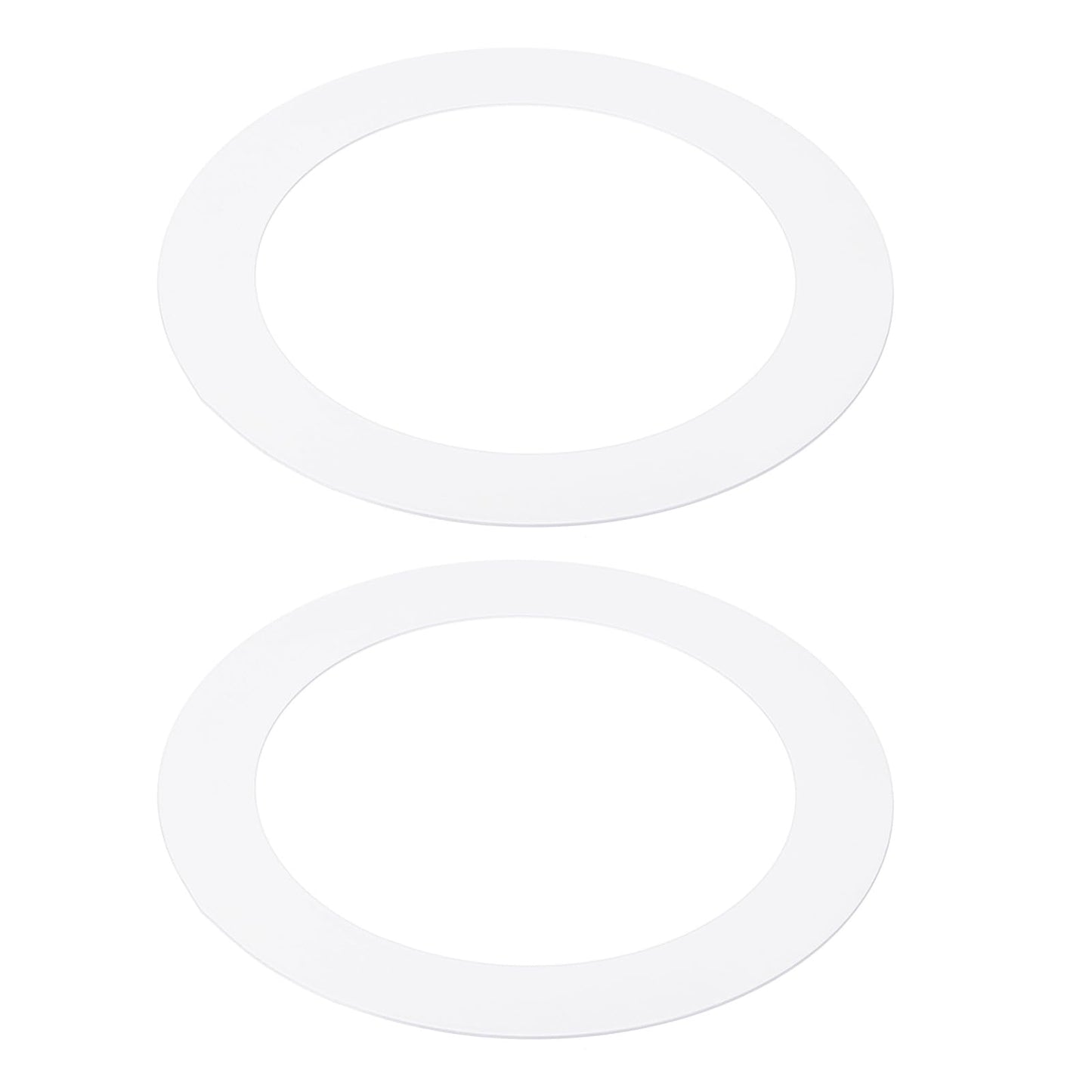 PATIKIL 5" ID 7.48" OD Goof Rings for Recessed Light, 2 Pack Matte White Goof Metal Trim Ring Lighting Fixture for Ceiling Wall Recessed Can Downlights