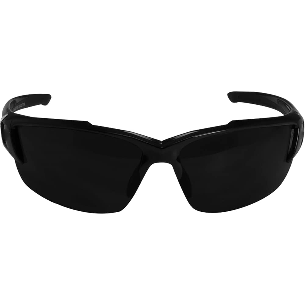 EDGE SDK116-G2 Khor G2 Wrap-Around Safety Glasses, Anti-Scratch, Non-Slip, UV 400, Military Grade, ANSI/ISEA & MCEPS Compliant, 5.04" Wide, Black Frame / Smoke Lens