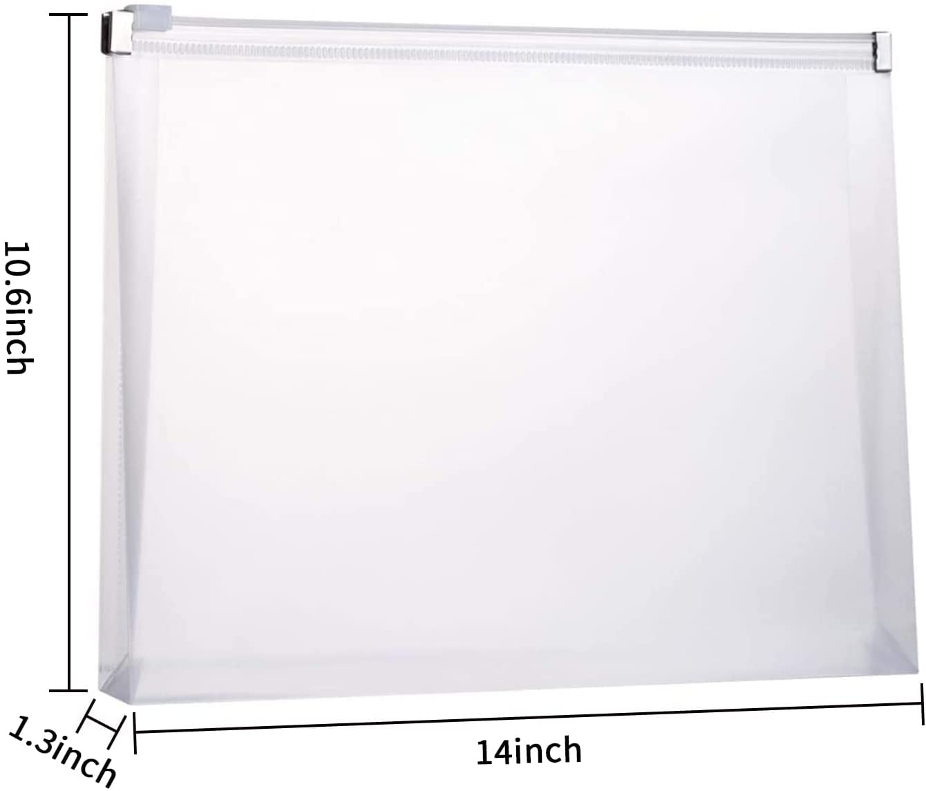 YoeeJob Plastic Envelopes, 10PCS Poly Envelopes with Zipper, Legal Size Expanding Plastic Zip Envelopes for Office School Home, Multi-Color 10 Pcs