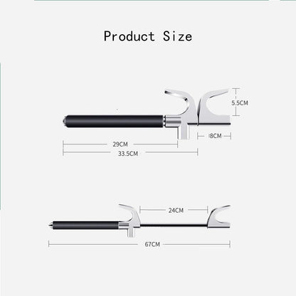 Car Steering Wheel Lock, Antitheft Lock with 3 Keys, Retractable Stainless Anti Theft Car Device with Escape Hammer Universal Fit Car Trucks SUV Van Auto