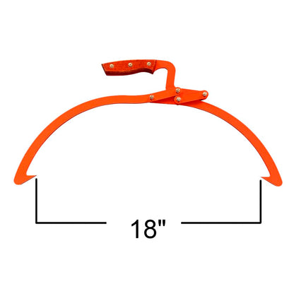 Wood Handle 2 Claw Skidding Tongs Non-Slip Grip, Log Lifting, Handling, Dragging & Carrying Tool (18 in)