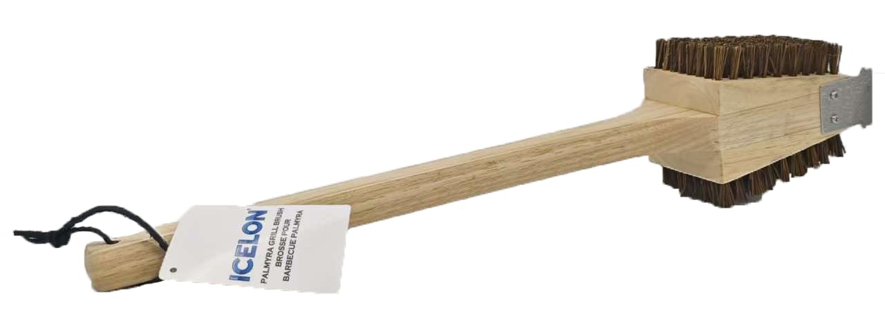 18" Deluxe XL 2 Sided Wood BBQ Brush Palmyra Bristles (Safe-Contains No Metal Bristles)