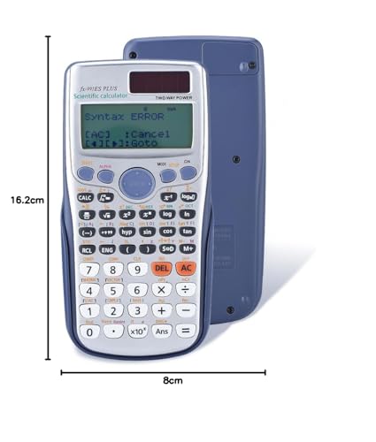 Scientific Calculator with 417 Functions, Plus Student Handheld Scientific Portable Solar Scientific Calculator for School Office, Textbook Synchronous Display