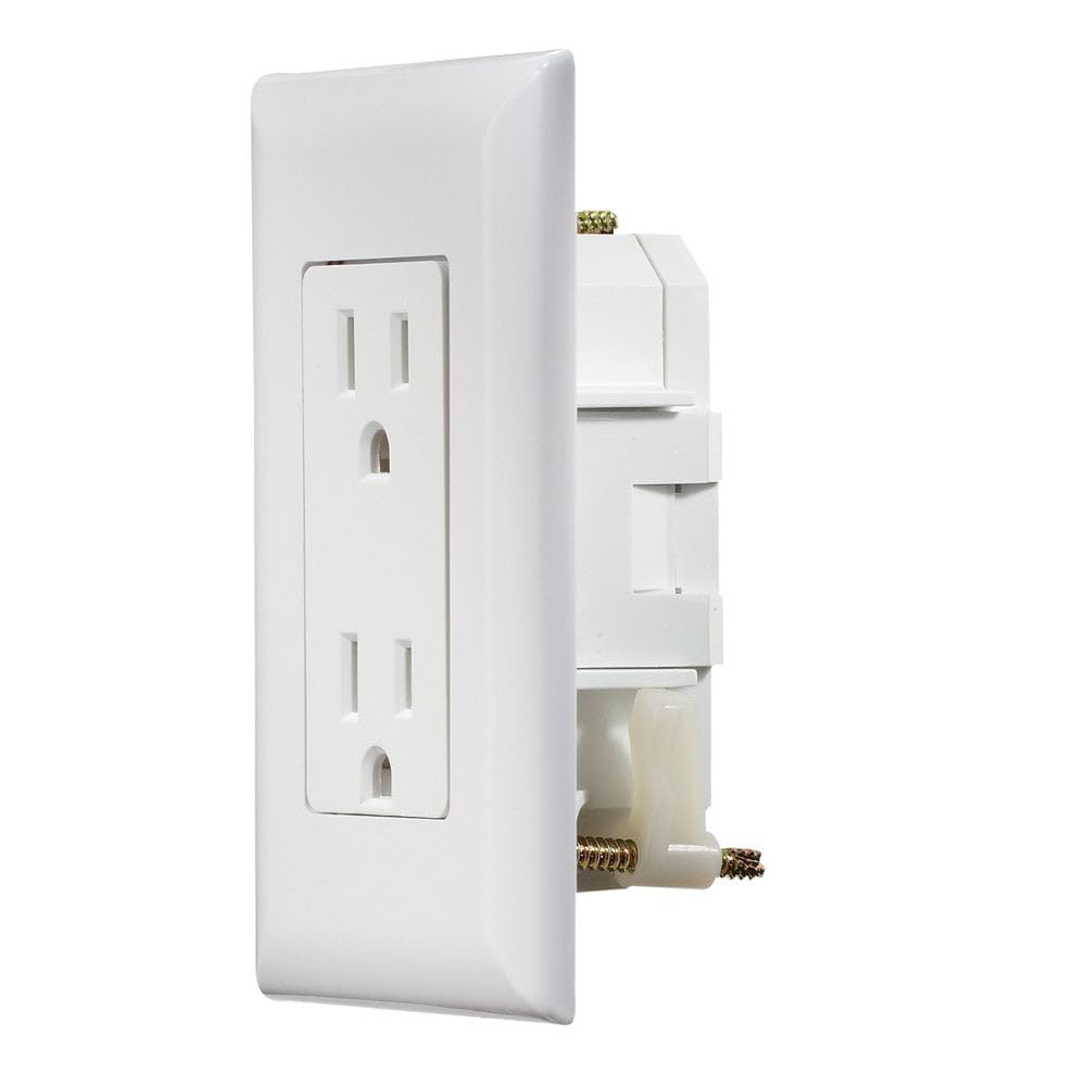 RV Designer Collection S811 Dual Outlet W/Cover Plate White