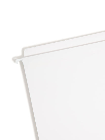Smead Hanging File Folders, 20-Pack, Letter Size, Straight-Cut Built-in Reinforced FasTab, White, No-Insert Filing for Home Office, School and Business Document Organization
