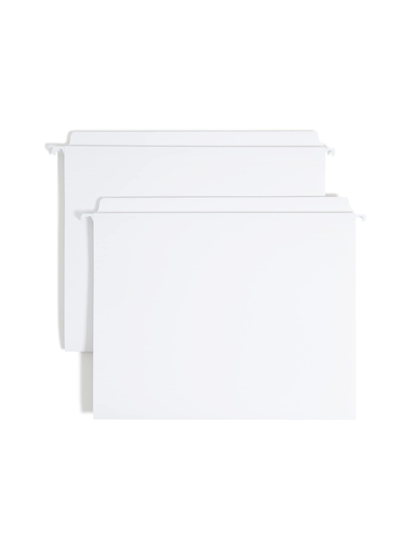 Smead Hanging File Folders, 20-Pack, Letter Size, Straight-Cut Built-in Reinforced FasTab, White, No-Insert Filing for Home Office, School and Business Document Organization