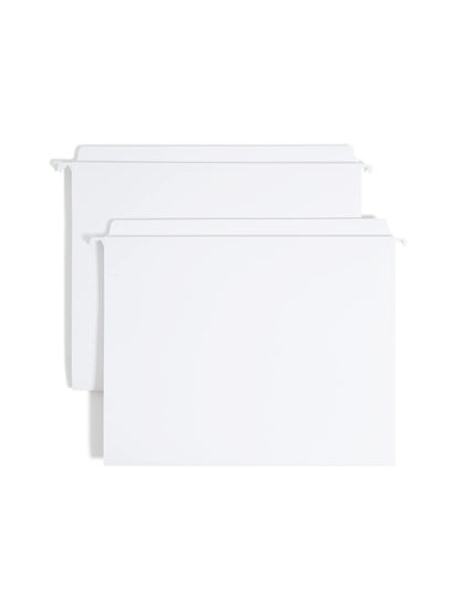 Smead Hanging File Folders, 20-Pack, Letter Size, Straight-Cut Built-in Reinforced FasTab, White, No-Insert Filing for Home Office, School and Business Document Organization