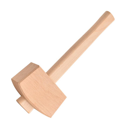 SEWACC Wooden Mallet for Woodworking and DIY Projects Beech Wood Handle Hammer with Ergonomic Grip Compact