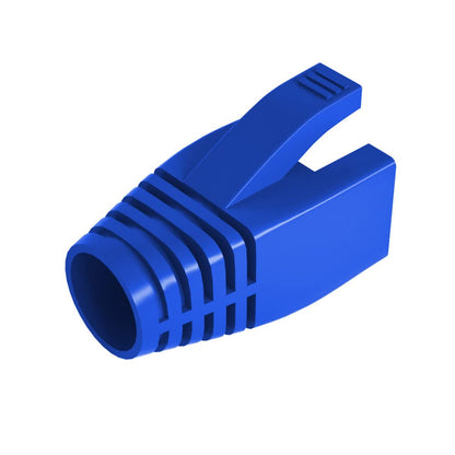 50 Pcs Cat6 Cat6A Cat7 Strain Relief Boot, RJ45 Plug Connector Cover Modular Network Plug Connector Cap Cable Connector Boots, Blue