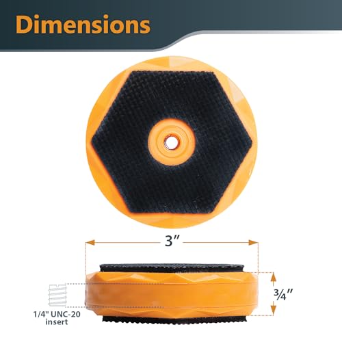 POWERTEC Bench Dog Puck - Protect Workpiece from Scratches, Ideal for Sanding, Routing, Finishing & Painting - 4PCs (72216)